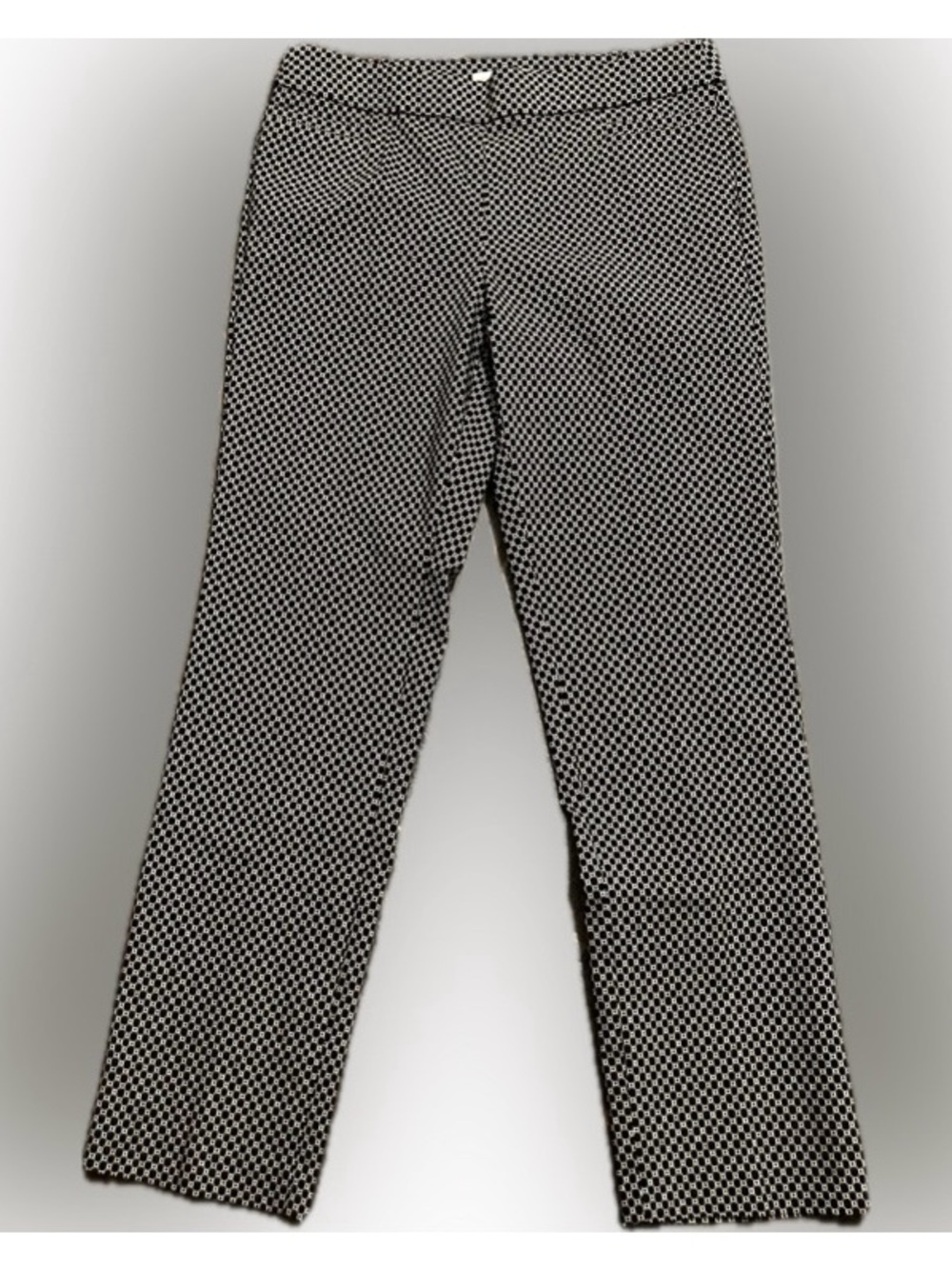 Liz Claiborne Emma Classic Ankle Career Pants. Geometric Diamond Pattern Size 12